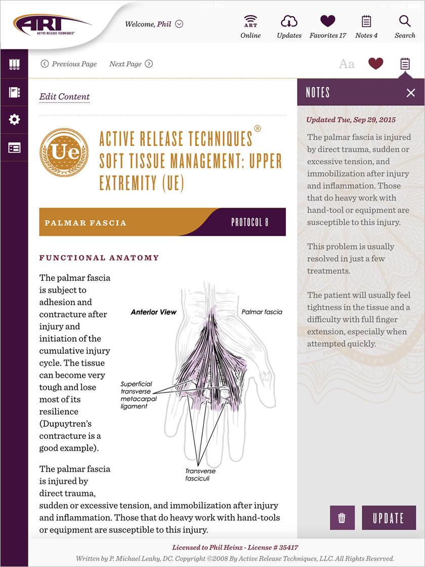 ARTMAN II Manual Page with Noes Screenshot