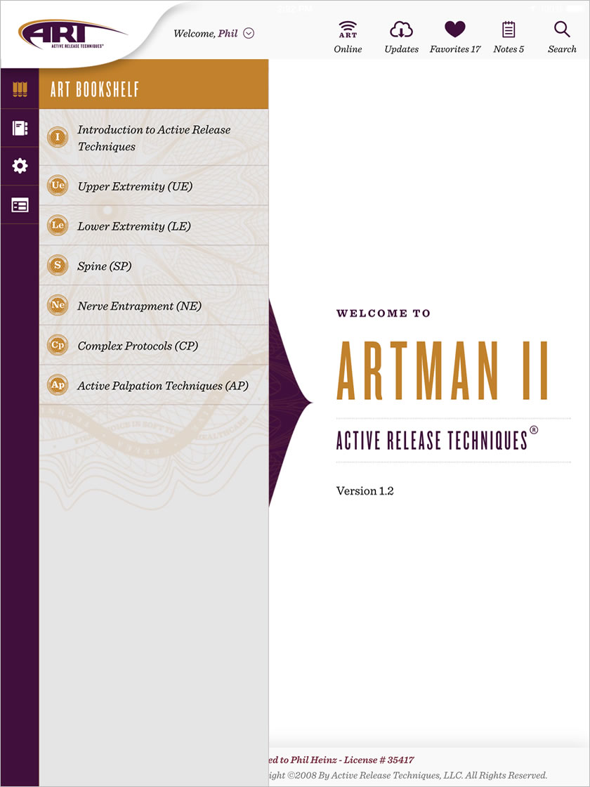 ARTMan II Bookshelf Screenshot